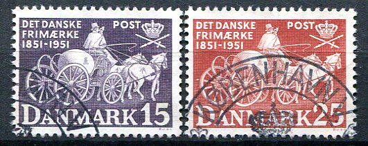 Danmark Afa 331 - 32 Stemplet