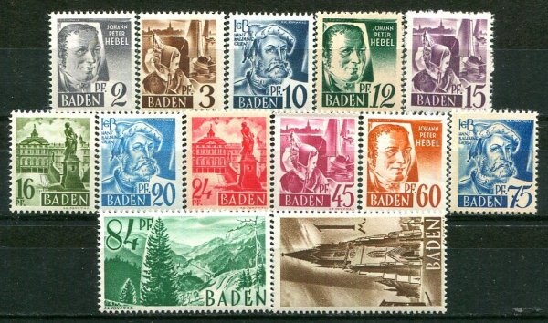 Baden Afa 01 - 13 Postfrisk