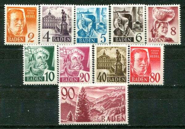 Baden Afa 40 - 49 Postfrisk