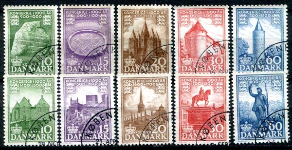 Danmark Afa 346 - 55 Stemplet