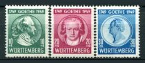 Wurttemberg Afa 45 - 47 Postfrisk