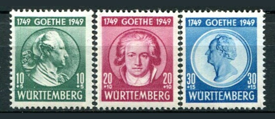 Wurttemberg Afa 45 - 47 Postfrisk
