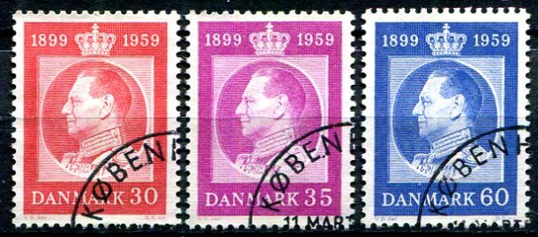Danmark Afa 374 - 76 Stemplet