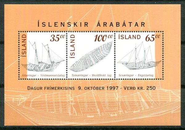 Island Afa 861 - 63 Postfrisk Miniark