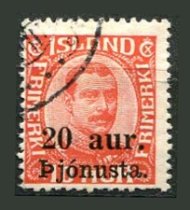 Island Afa 43 Stemplet Tjenestemærker