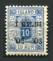 Island Afa 13B Ustemplet Tjenestemærker