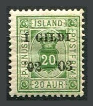 Island Afa 15B Ustemplet Tjenestemærker