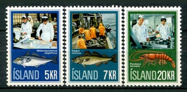 Island Afa 458 - 60 Postfrisk