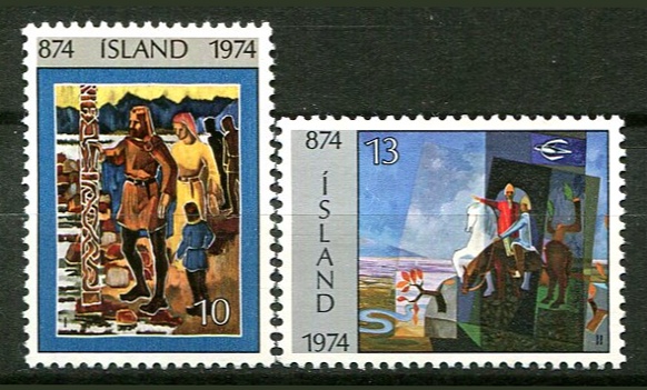 Island Afa 486 - 87 Postfrisk