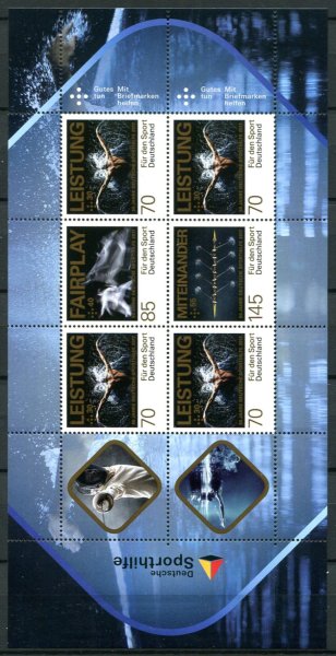 Tyskland Afa 4078 - 80 Postfrisk Miniark