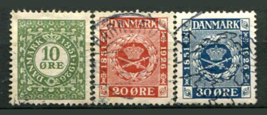 Danmark Afa 154 - 56 Stemplet