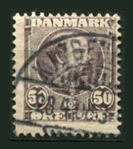 Danmark Afa 50 Stemplet