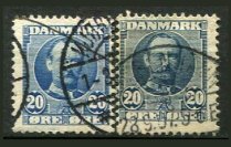 Danmark Afa 56 + 56a Stemplet