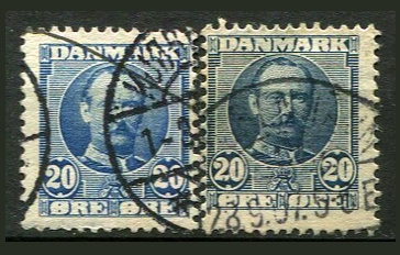 Danmark Afa 56 + 56a Stemplet