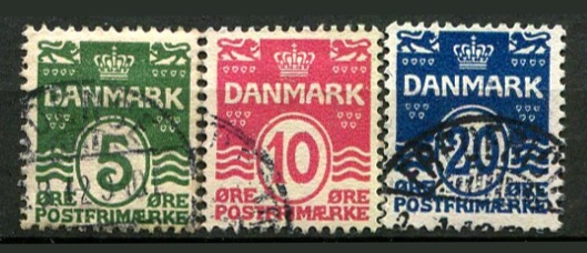 Danmark Afa 64 - 66 Stemplet