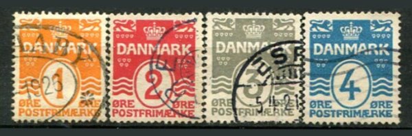Danmark Afa 77 - 80 Stemplet