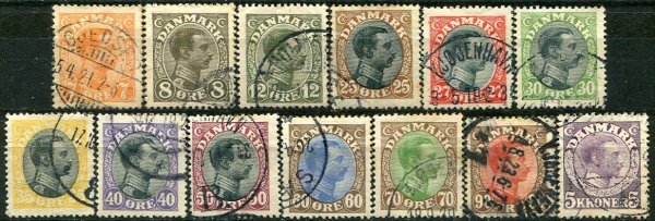 Danmark Afa 98 - 110 Stemplet