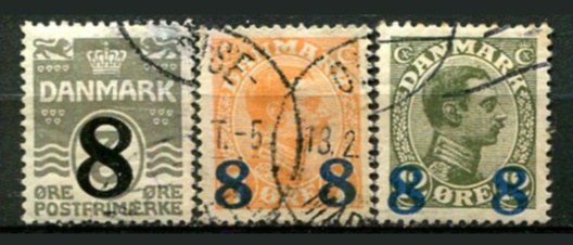 Danmark Afa 117 - 19 Stemplet