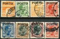 Danmark Afa 01 - 8 Stemplet Portomærker