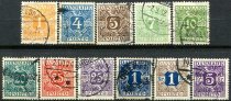 Danmark Afa 09 - 19 Stemplet Portomærker
