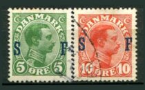 Danmark Afa 01 - 2 Stemplet S.F.