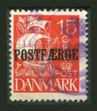 Danmark Afa 10 Stemplet Postfærge
