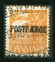 Danmark Afa 11 Stemplet Postfærge