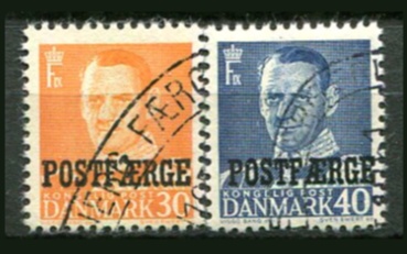 Danmark Afa 32 - 33 Stemplet Postfærge