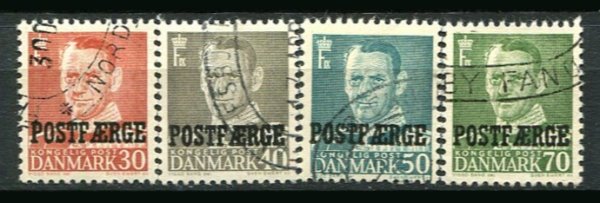 Danmark Afa 37 - 40 Stemplet Postfærge