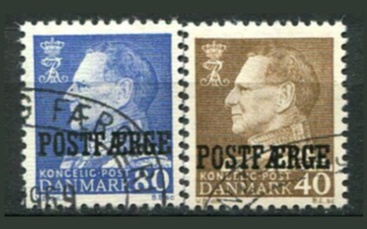 Danmark Afa 42 - 43 Stemplet Postfærge
