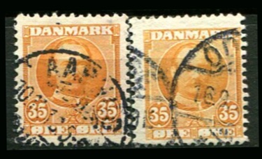 Danmark Afa 63 + 63a Stemplet
