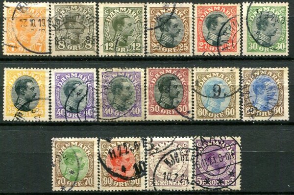 Danmark Afa 98 - 110A Stemplet