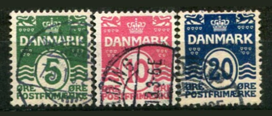 Danmark Afa 64 - 66 Stemplet