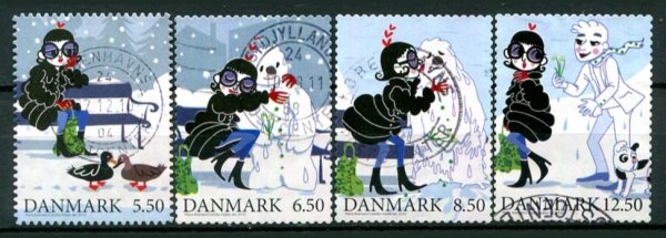 Danmark Afa 1636 - 40 Stemplet