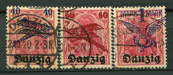 Danzig Afa 50 - 52 Stemplet