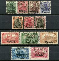 Danzig Afa 01 - 12 Stemplet