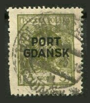 Polsk Post i Danzig Afa 01 Stemplet