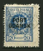 Polsk Post i Danzig Afa 07 Stemplet