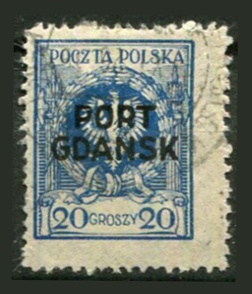 Polsk Post i Danzig Afa 07 Stemplet