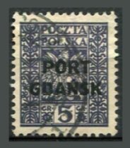 Polsk Post i Danzig Afa 20 Stemplet