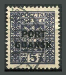 Polsk Post i Danzig Afa 20 Stemplet