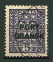Polsk Post i Danzig Afa 18 Stemplet