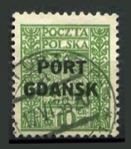 Polsk Post i Danzig Afa 19 Stemplet