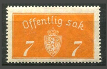 Norge Afa 11a Postfrisk Tjenestemærker