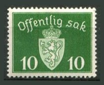 Norge Afa 24 Ustemplet Tjenestemærker