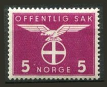 Norge Afa 41 Ustemplet Tjenestemærker