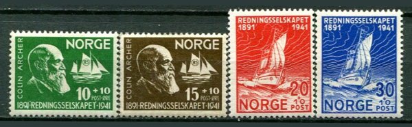 Norge Afa 226 - 29 Ustemplet