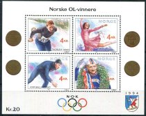 Norge Afa 1050 - 53 Postfrisk Miniark