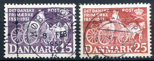 Danmark Afa 331 - 32 Stemplet