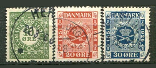 Danmark Afa 154 - 56 Stemplet